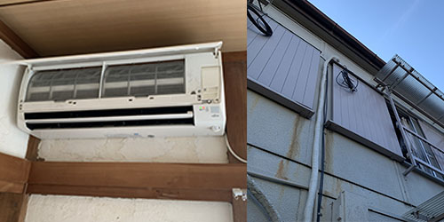 宇都宮市内アパートでの取り外し工事