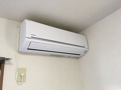 宇都宮市内アパートでエアコン入替工事